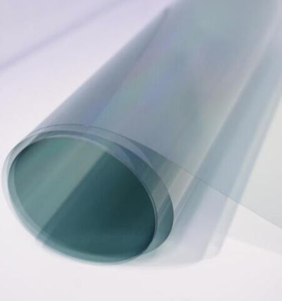 A roll of new unused automotive clear bra film ready to be used by the Columbus Tinting Company